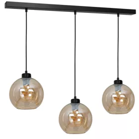   SOFIA függőlámpa 3xE27 MLP6581 Borostyán gömb lámpaernyő Milagro Metal + Glass