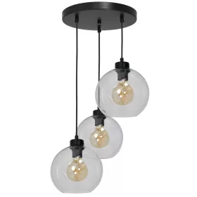   SOFIA függőlámpa 3xE27 MLP6582 Átlátszó gömb lámpaernyő Milagro Metal + Glass