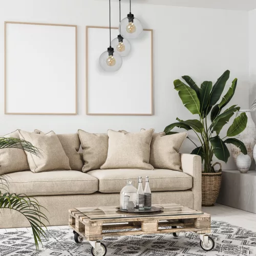 SOFIA függőlámpa 3xE27 MLP6582 Átlátszó gömb lámpaernyő Milagro Metal + Glass