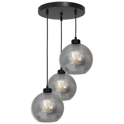 SOFIA függőlámpa 3xE27 MLP6583 Füstölt lámpaernyő Gömb Milagro Fém + Üveg