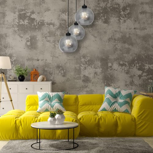 SOFIA függőlámpa 3xE27 MLP6583 Füstölt lámpaernyő Gömb Milagro Fém + Üveg