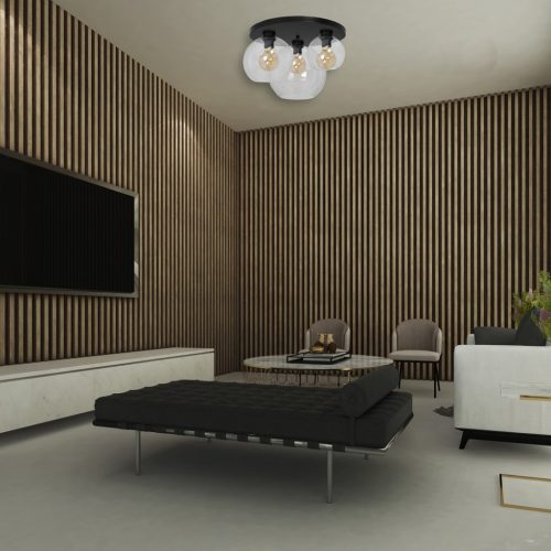 Felületre szerelhető mennyezeti lámpa SOFIA CLEAR 3xE27 Milagro