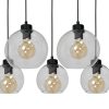SOFIA függőlámpa 5xE27 MLP65900 Átlátszó gömb lámpaernyő Milagro Metal + Glass