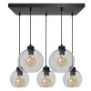 SOFIA függőlámpa 5xE27 MLP65900 Átlátszó gömb lámpaernyő Milagro Metal + Glass