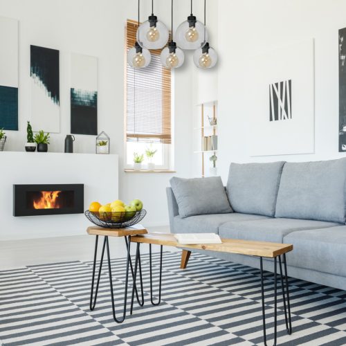 SOFIA függőlámpa 5xE27 MLP65900 Átlátszó gömb lámpaernyő Milagro Metal + Glass