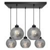 SOFIA függőlámpa 5xE27 MLP6591 Füstölt lámpaernyő Gömb Milagro Fém + Üveg