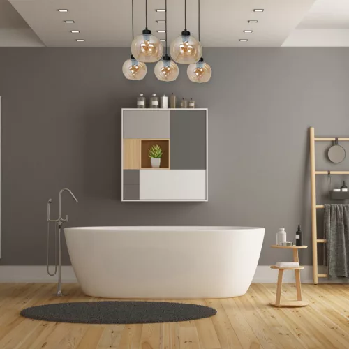 SOFIA függőlámpa 5xE27 MLP6592 Borostyán gömb lámpaernyő Milagro Metal + Glass