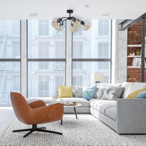 SOFIA CLEAR mennyezeti lámpa 5xE27 Milagro