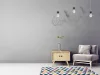 Függesztett lámpa KOSÁR 3xE27 Geometrikus forma Loft szürke kosár gyémánt MLP7217 fém