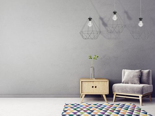 Függesztett lámpa KOSÁR 3xE27 Geometrikus forma Loft szürke kosár gyémánt MLP7217 fém