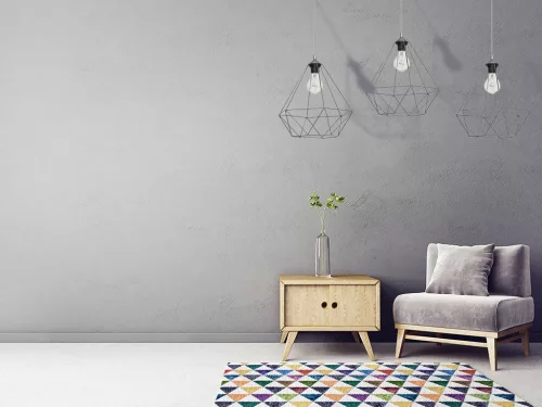 Függesztett lámpa KOSÁR 3xE27 Geometrikus forma Loft szürke kosár gyémánt MLP7217 fém