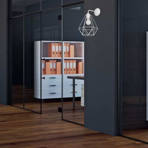 KOSÁR Fali lámpa Fehér 1xE27 Milagro