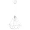 BASSET függesztett lámpa 1xE27 geometriai forma loft fehér kosár gyémánt MLP7212 fém