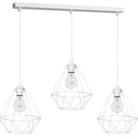   Függesztett lámpa KOSÁR 3xE27 Geometrikus Forma Loft Fehér Kosár Gyémánt MLP7213 Fém