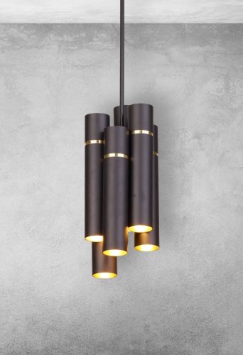 LYNX függőlámpa 12xE14 Minimalista Forma Black Gold MZ5004 Milagro, Maciej Zień Brass