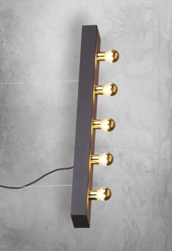 PHOENIX függőlámpa 5xE14 négyszögletes keret, fekete arany MZ5023 Milagro, Maciej Zień Stal