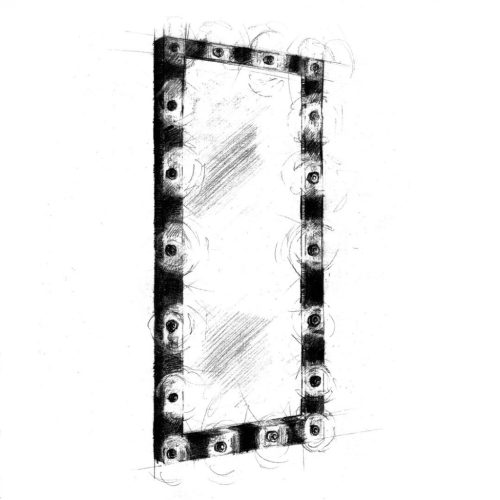 PHOENIX 18xE14 négyszögletes fali állólámpa tükörrel Milagro