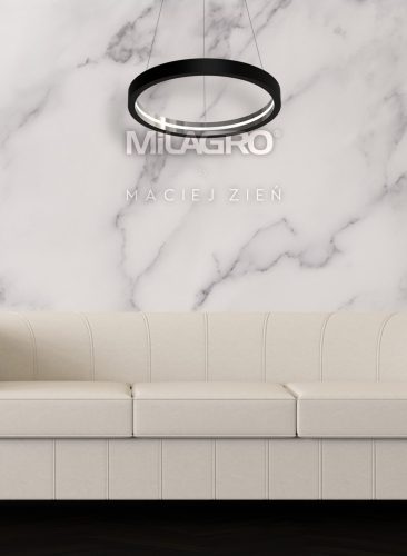 CASSIOPEIA függőlámpa 8,5 W LED kerek keret, fekete króm MZ5043 Milagro, Maciej Zień