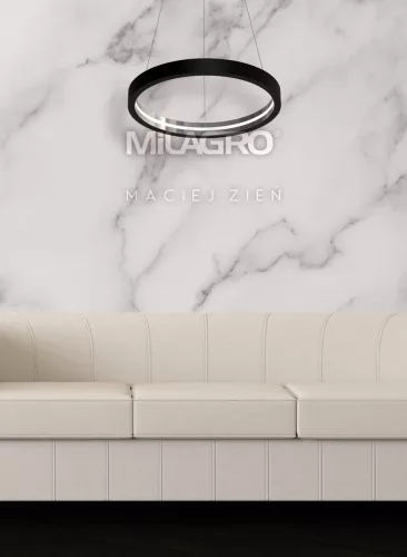 CASSIOPEIA függőlámpa 8,5 W LED kerek keret, fekete króm MZ5043 Milagro, Maciej Zień