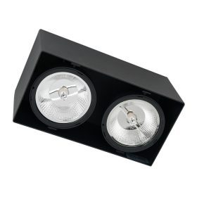   Felületre szerelhető halogén lámpa Plaza 2xGU10 AR111 Black Spot Milagro