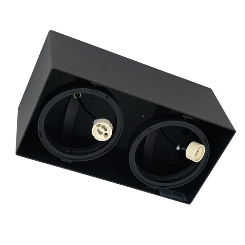 Felületre szerelhető halogén lámpa Plaza 2xGU10 AR111 Black Spot Milagro