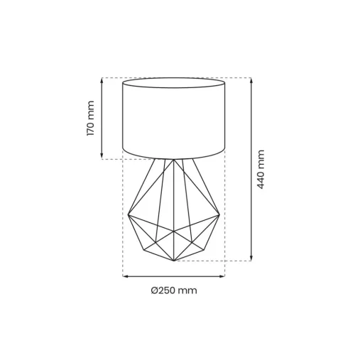 LED KOSÁR Asztali asztali lámpa Fehér 1xE27 Milagro