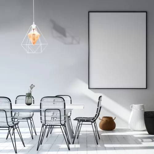 ALAMBRE függesztett lámpa 1xE27 4W geometriai alakú izzóval MLP4131 Milagro Metal