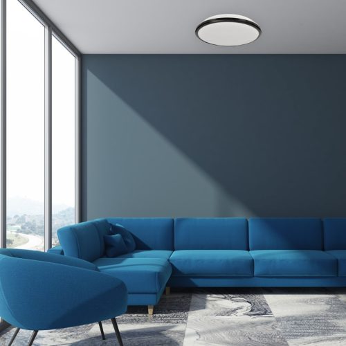 LED felületre szerelhető mennyezeti lámpa TERMA fekete 18W LED IP44 Ø280 mm Milagro