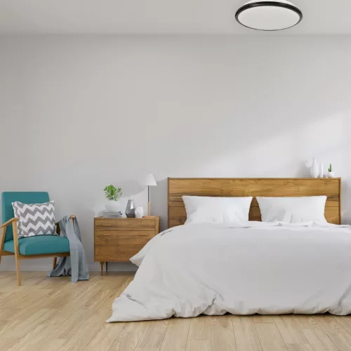 LED felületre szerelhető mennyezeti lámpa TERMA fekete 24W LED IP44 Ø360 mm Milagro