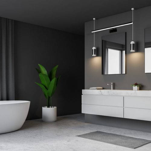 SHINE Fali lámpa Fekete 80cm 15W LED Milagro