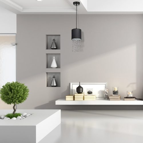 ALMERIA függőlámpa 1xE27 Elegant Coral Coral Silver MLP6429 Milagro fém + műanyag + szövet