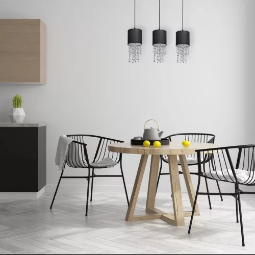 ALMERIA függőlámpa 3xE27 Elegant Coral Cords Króm MLP64300 Milagro Fém + Műanyag + Szövet