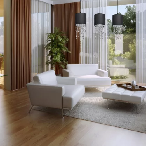 ALMERIA függőlámpa 3xE27 Elegant Coral Cords Króm MLP64300 Milagro Fém + Műanyag + Szövet