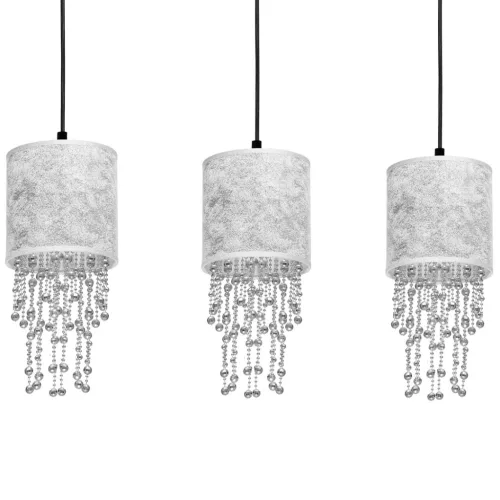 ALMERIA függőlámpa 3xE27 Elegant Coral Coral Silver MLP6435 Milagro fém + műanyag + szövet