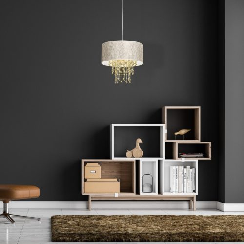 ALMERIA függőlámpa 1xE27 Elegant Coral Coral Gold MLP6446 Milagro fém + műanyag + szövet