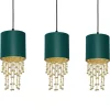 ALMERIA 3xE27 függőlámpa Elegant Coral Coral Green MLP64500 Milagro fém + műanyag + szövet