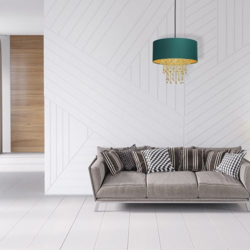 ALMERIA függőlámpa 1xE27 Elegant Coral Coral Green MLP6451 Milagro fém + műanyag + szövet