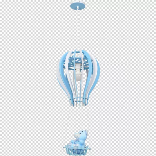 BALONIK függőlámpa 1xE27 60W Gyerek Léggömb Teddy Bear Blue MLP6427 Milagro Fém + Fa