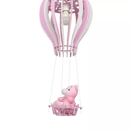BALONIK függőlámpa 1xE27 60W Gyerek Balloon Mackó Pink MLP6426 Milagro Fém + Fa