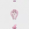 BALONIK függőlámpa 1xE27 60W Gyerek Balloon Mackó Pink MLP6426 Milagro Fém + Fa