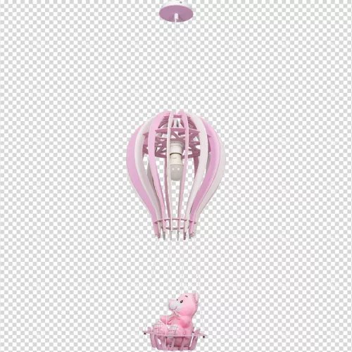 BALONIK függőlámpa 1xE27 60W Gyerek Balloon Mackó Pink MLP6426 Milagro Fém + Fa