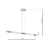 BASTONE függőlámpa 2xE14 Egyszerű, minimalista formájú fehér króm MLP6566 Milagro Metal