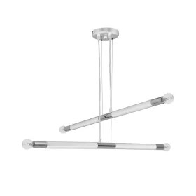   BASTONE függőlámpa 4xE14 Egyszerű, minimalista formájú fehér króm MLP6567 Milagro Metal