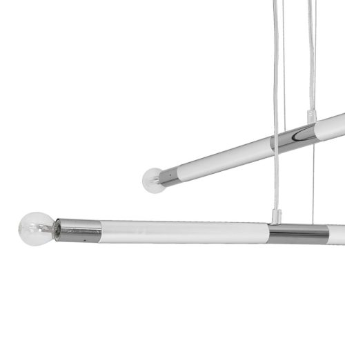 BASTONE függőlámpa 4xE14 Egyszerű, minimalista formájú fehér króm MLP6567 Milagro Metal