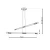 BASTONE függőlámpa 4xE14 Egyszerű, minimalista formájú fehér króm MLP6567 Milagro Metal