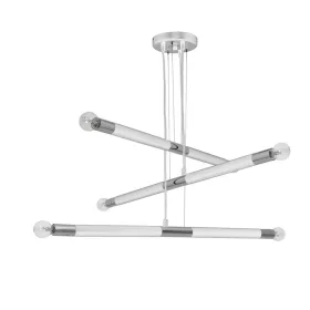   BASTONE függőlámpa 6xE14 Egyszerű, minimalista formájú fehér króm MLP6568 Milagro Metal