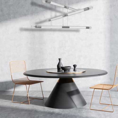 BASTONE függőlámpa 6xE14 Egyszerű, minimalista formájú fehér króm MLP6568 Milagro Metal