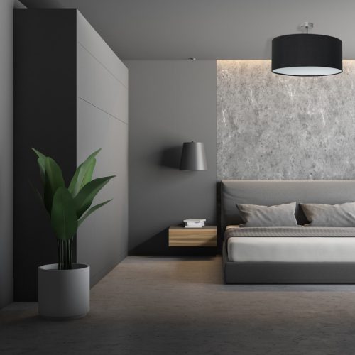 CASINO mennyezeti lámpa 1xE27 fekete króm lámpaernyő Milagro