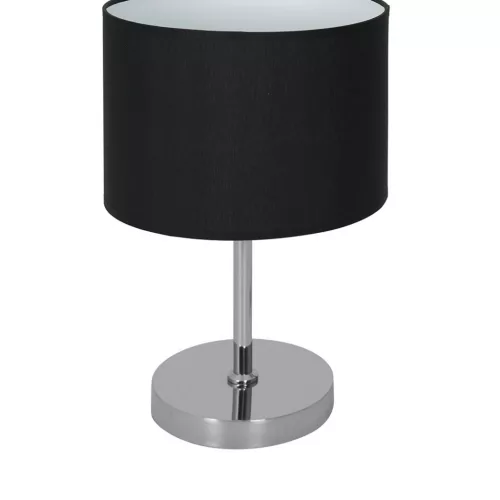 CASINO Asztali lámpa Fekete króm 1xE27 éjszakai asztali lámpa Milagro