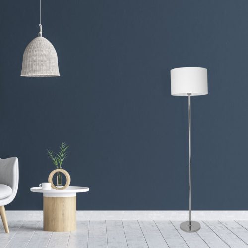 CASINO állólámpa fehér króm 1xE27 Milagro